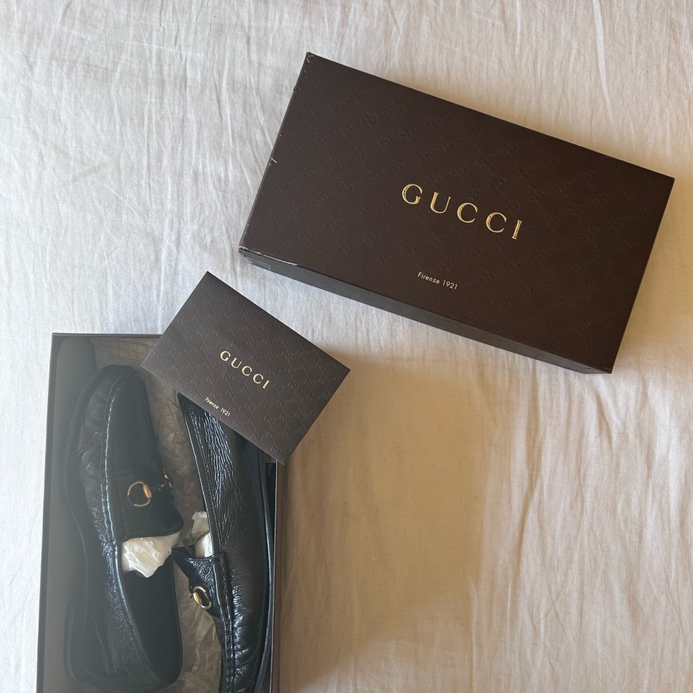 Gucci Women's Black Leather Loafers